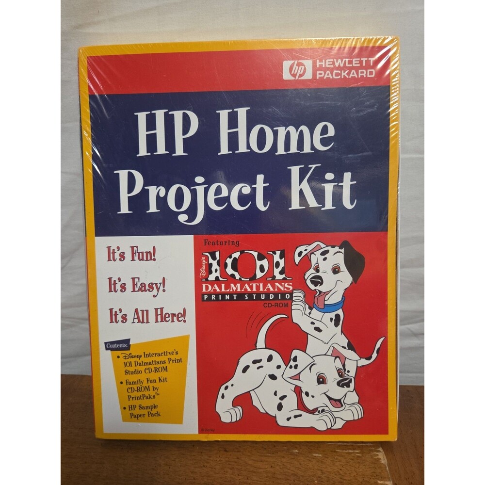 Hewlet Packard Home Project Kit 101 Dalmations Print Studio CD-ROM New Sealed